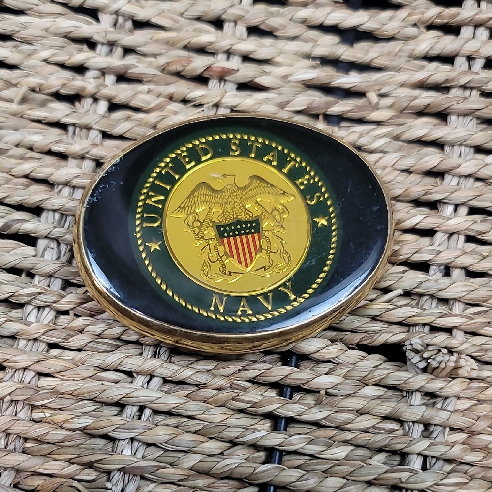 United States Navy Von West belt Buckle vintage